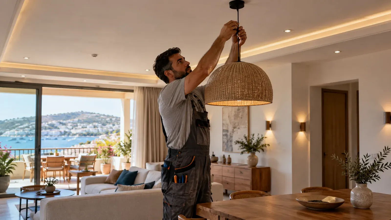 Aydınlatma sistemleri yenileme için yenileme ve uygulama görseli