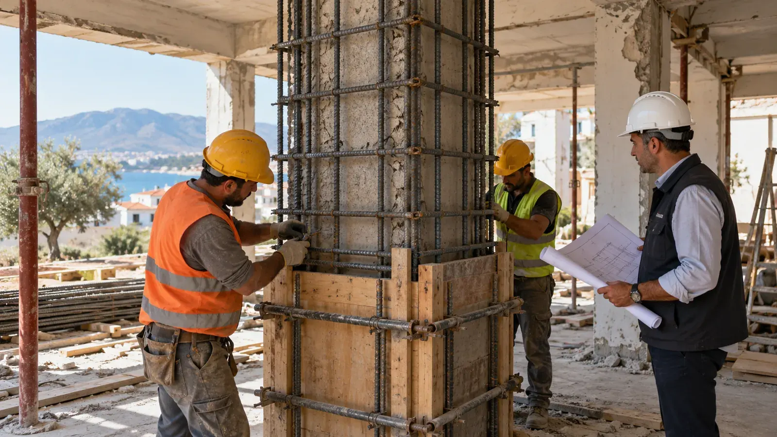 Deprem ve bina güçlendirme çalışmaları için yenileme ve uygulama görseli