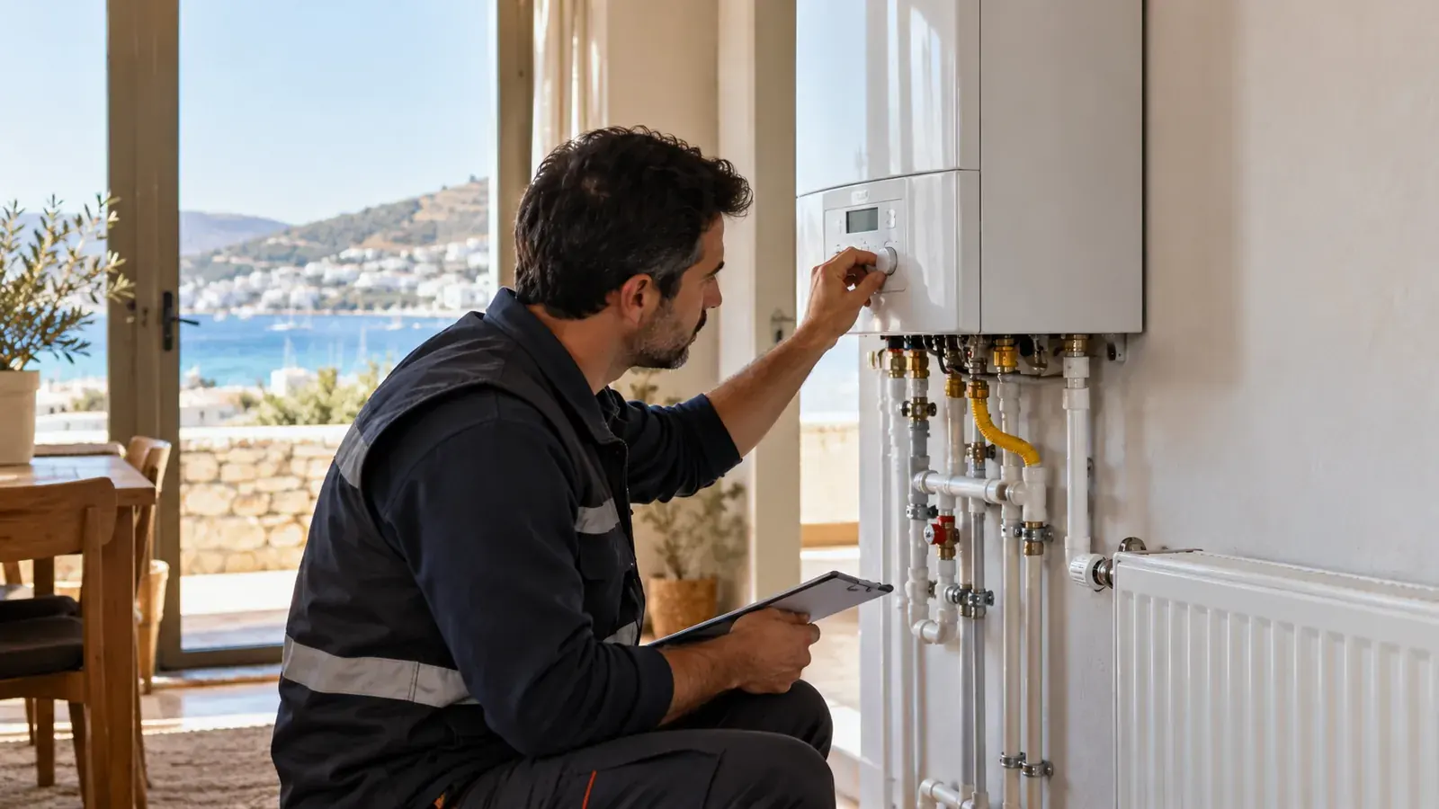 Doğalgaz, kombi ve kalorifer tesisatı için yenileme ve uygulama görseli