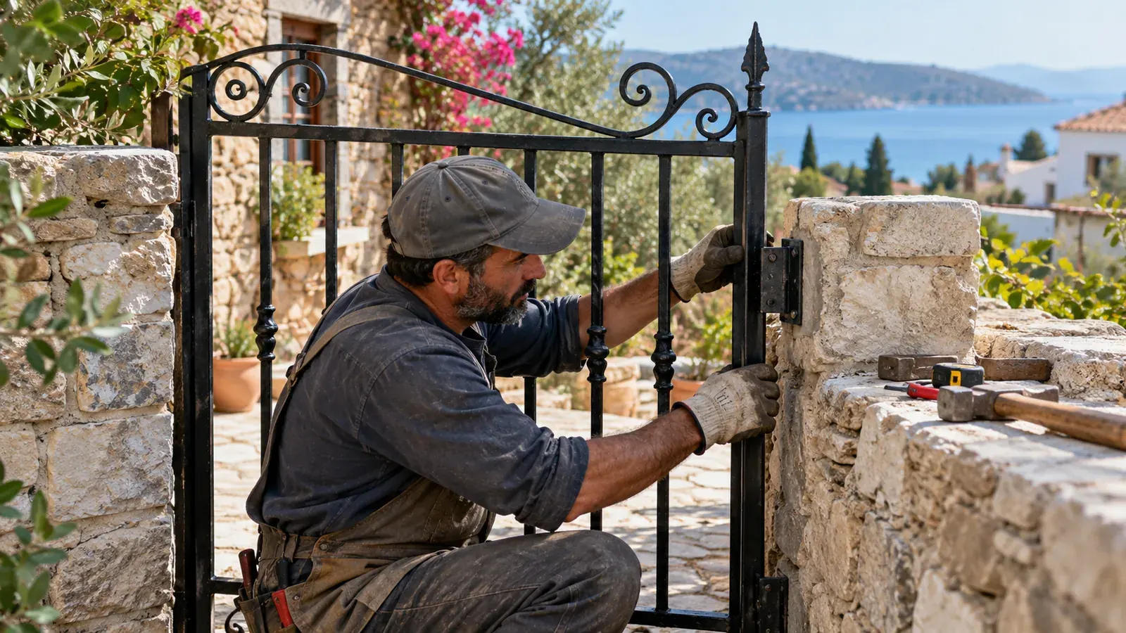 Ferforje ve demir doğrama için yenileme ve uygulama görseli