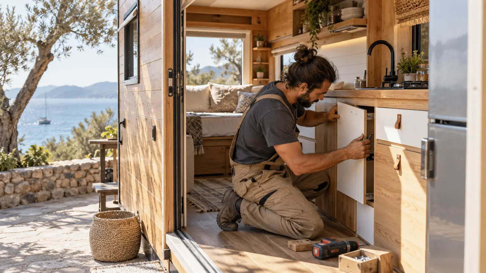Karavan ve tiny house tadilatları için yenileme ve uygulama görseli