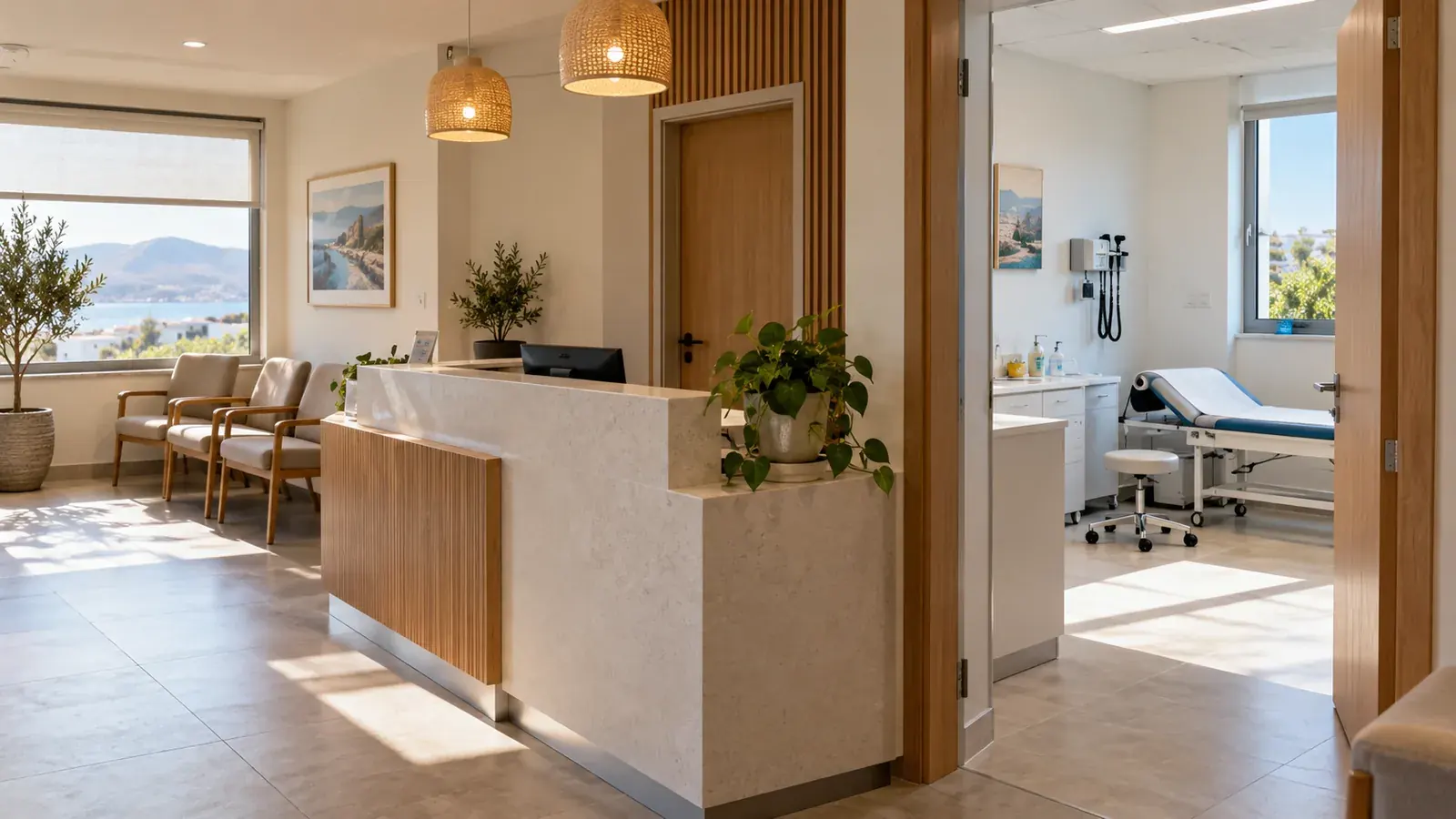 Klinik ve sağlık merkezi tadilatları için yenileme ve uygulama görseli