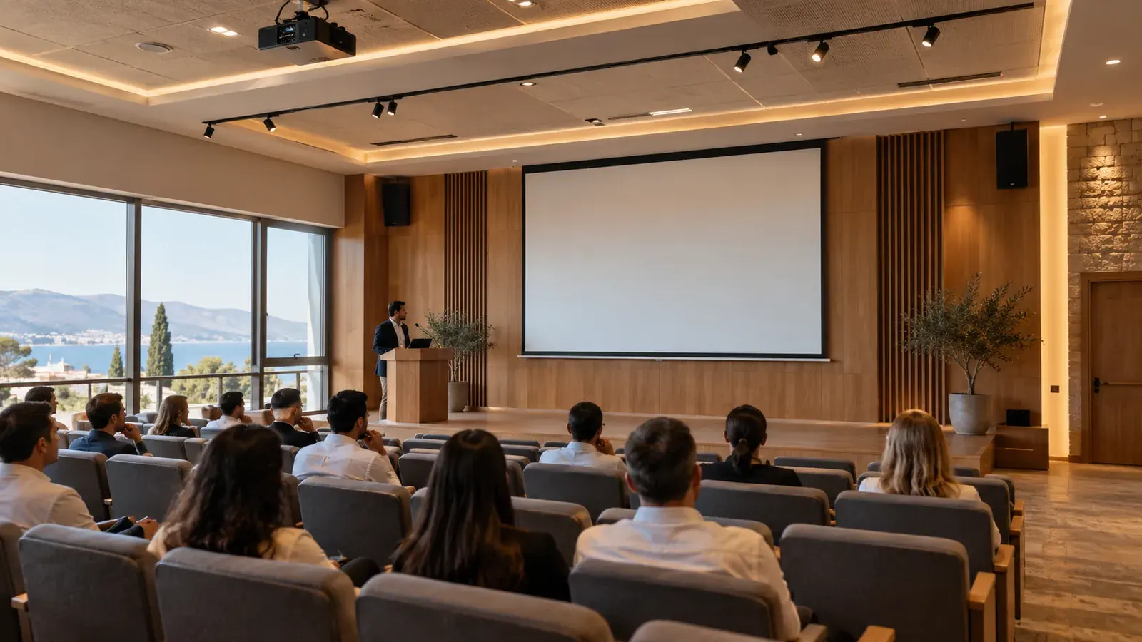 Konferans ve toplantı salonları için yenileme ve uygulama görseli