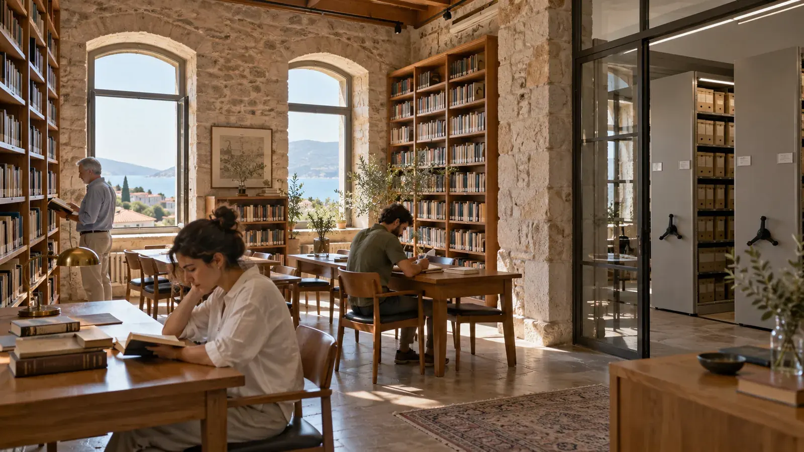 Kütüphane ve arşiv odaları için yenileme ve uygulama görseli