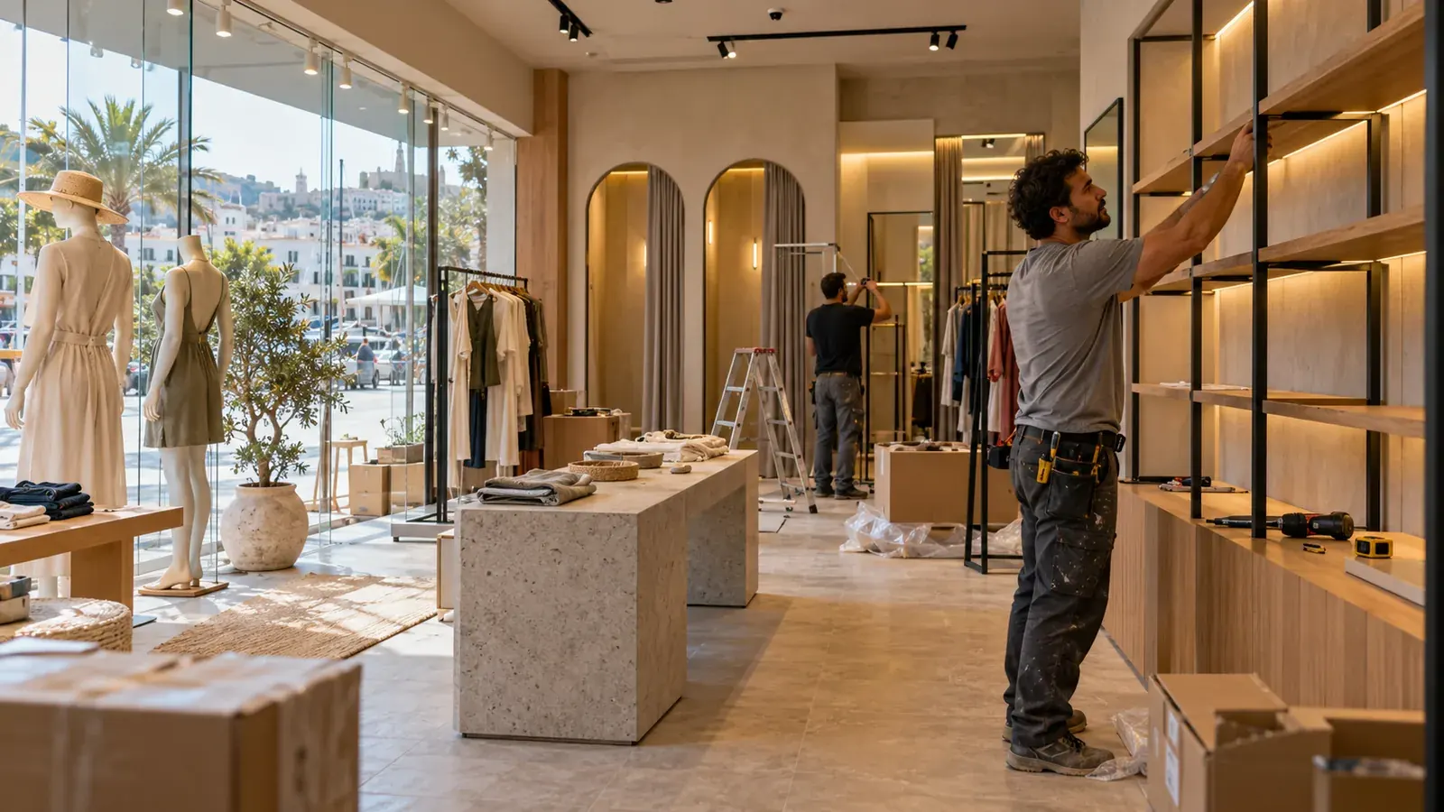Mağaza, showroom ve AVM düzenlemeleri için yenileme ve uygulama görseli