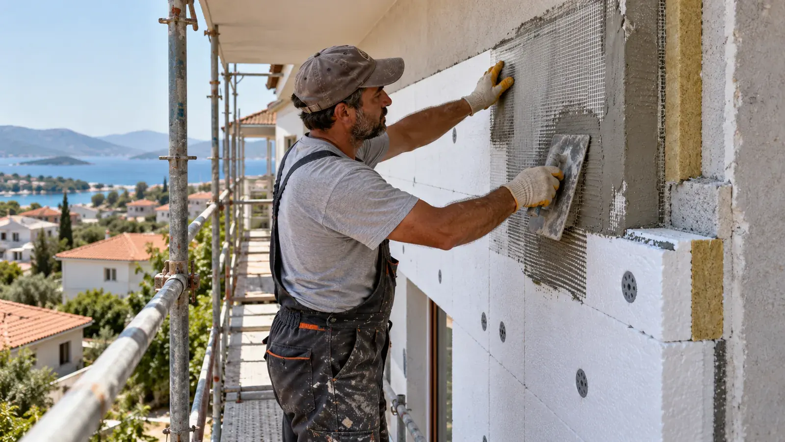 Mantolama ve ısı yalıtımı için yenileme ve uygulama görseli